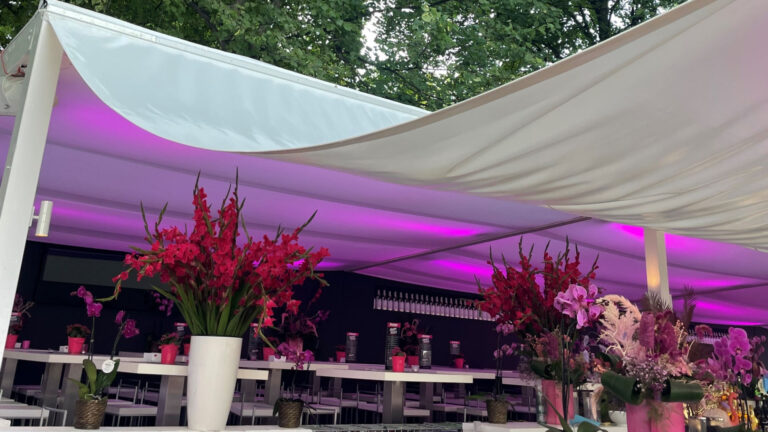 Verbindungsdach Gastro-Stand