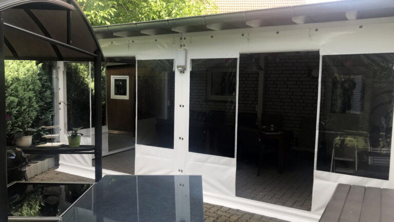 Pergolaseitenplane Beispiel aufgerollt